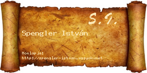Spengler István névjegykártya