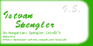 istvan spengler business card